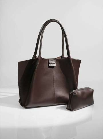 Lucky Bees Shopper in Dunkelbraun - (B)41 x (H)25 cm