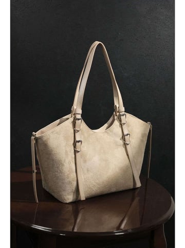 Lucky Bees Shopper bag w kolorze beżowym - 43 x 22 x 13 cm