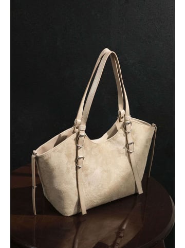 Lucky Bees Shopper bag w kolorze beżowym - 43 x 22 x 13 cm