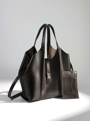 Lucky Bees Shopper in Dunkelbraun - (B)45 x (H)24 cm