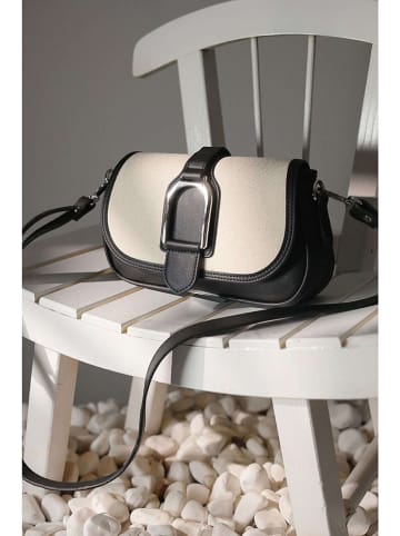 Lucky Bees Umhängetasche in Schwarz/ Creme - (B)24 x (H)14 x (T)6 cm