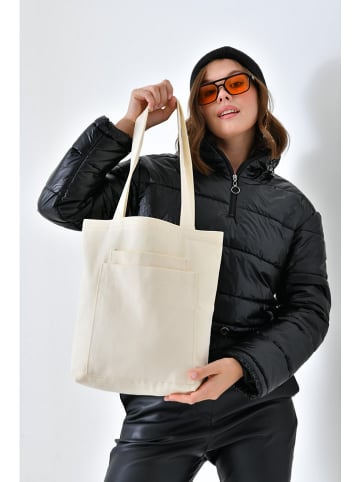 Lucky Bees Shopper bag w kolorze kremowym - 33 x 45 x 10 cm