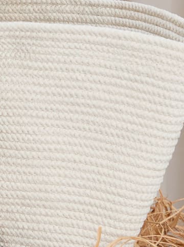 Lucky Bees Shopper in Beige/ Weiß - (B)40 x (H)30 cm