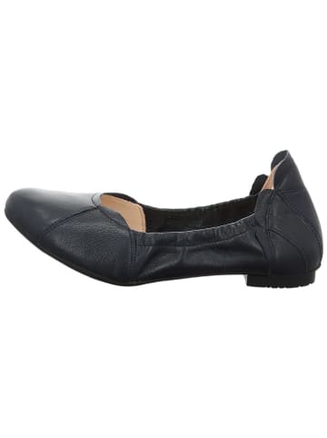 Think! Leren ballerina's donkerblauw