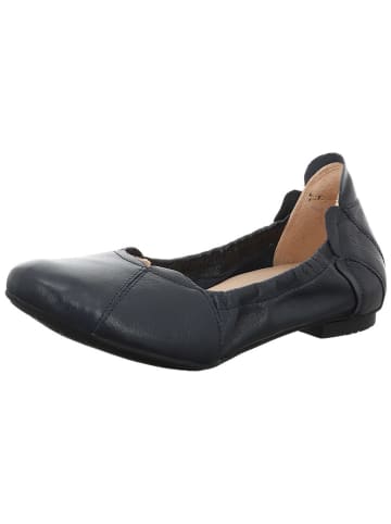 Think! Leren ballerina's donkerblauw