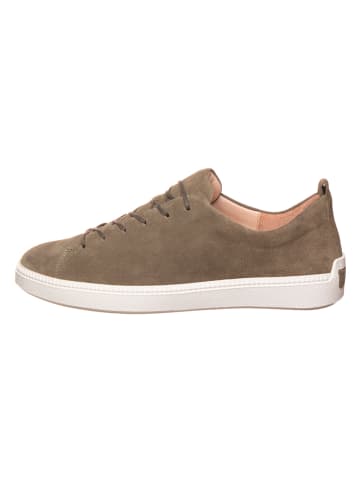 Think! Leder-Sneakers in Khaki