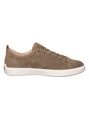 Think! Leder-Sneakers in Khaki