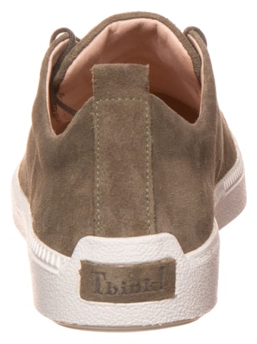 Think! Leder-Sneakers in Khaki