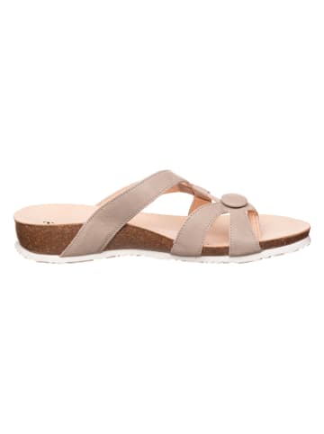 Think! Leder-Zehentrenner in Beige