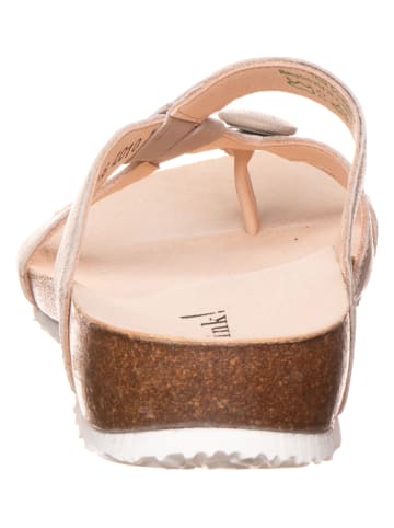 Think! Leder-Zehentrenner in Beige