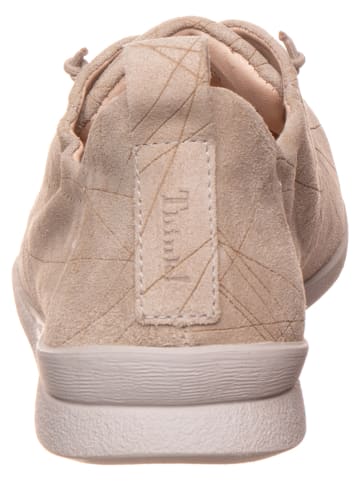 Think! Skórzane sneakersy "Cotton" w kolorze beżowym