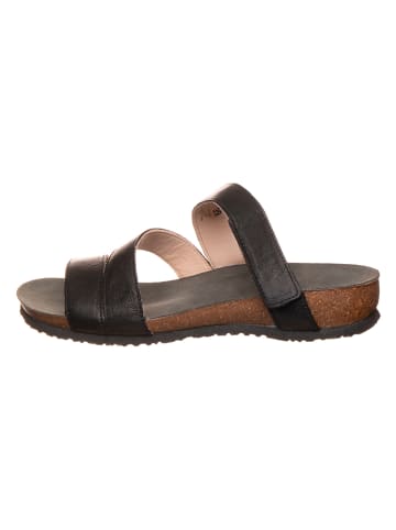 Think! Leren slippers zwart