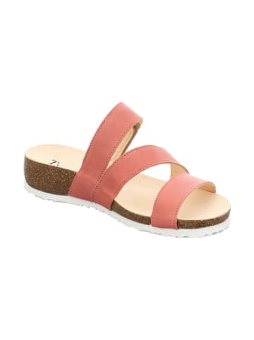 Think! Leder-Pantoletten in Rosa