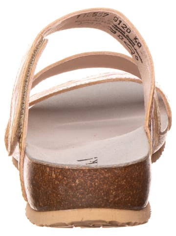 Think! Leren slippers beige