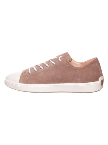 Think! Leder-Sneakers in Hellbraun