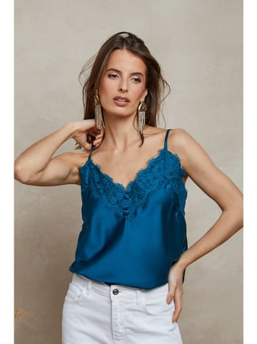 Plume Top "Agar" in Blau
