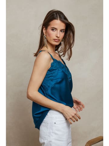 Plume Top "Agar" blauw