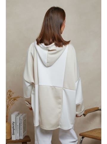 Plume Bluza "Azika" w kolorze beżowo-białym
