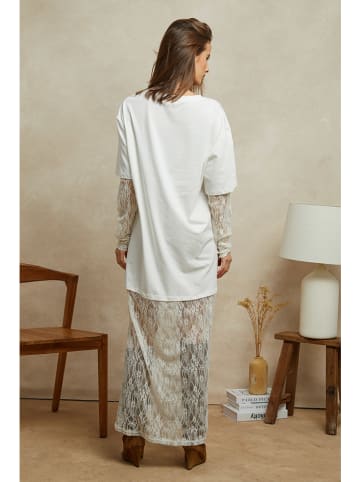 Plume Jurk "Chawn" wit