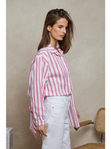 Plume Hemd "Liam" in Weiß/ Pink