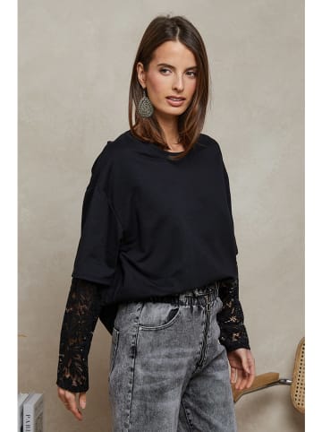 Plume Sweatshirt "Reyne" in Schwarz