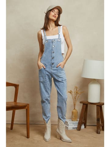 Plume Jeans-Latzhose "Tinder" in Hellblau