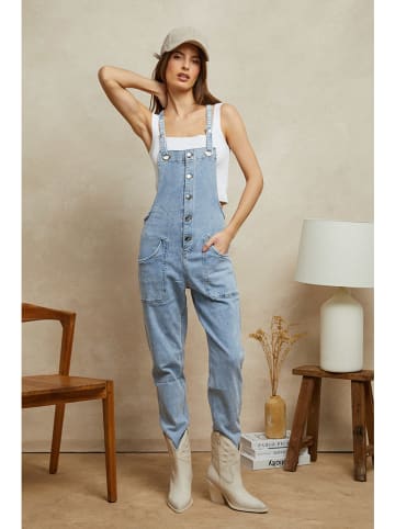 Plume Jeans-Latzhose "Tinder" in Hellblau