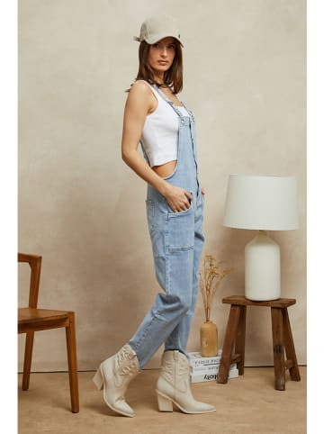 Plume Jeans-Latzhose "Tinder" in Hellblau