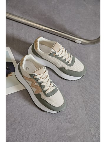 Sixth Sens Sneakers in Khaki/ Creme
