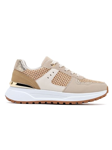 Sixth Sens Sneakers crème/beige/goudkleurig