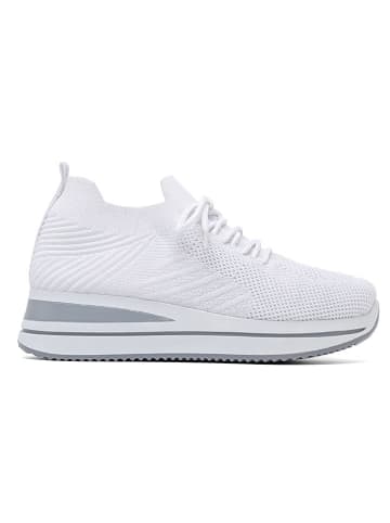 Sixth Sens Sleehaksneakers wit