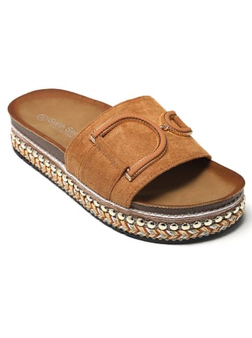 Sixth Sens Slippers lichtbruin