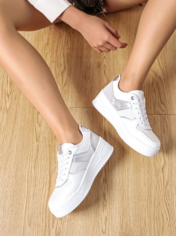 Sixth Sens Sneakers crème/wit/grijs