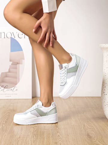 Sixth Sens Sneakers groen/wit/grijs