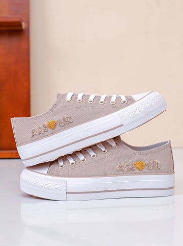 Sixth Sens Sneakersy w kolorze beżowym