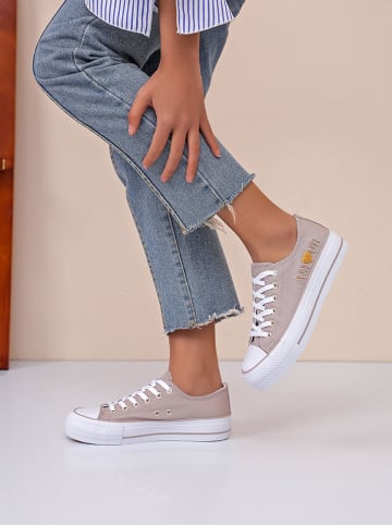 Sixth Sens Sneakersy w kolorze beżowym