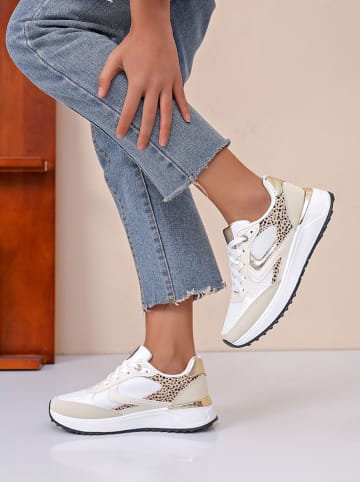 Sixth Sens Sneakers in Weiß/ Beige