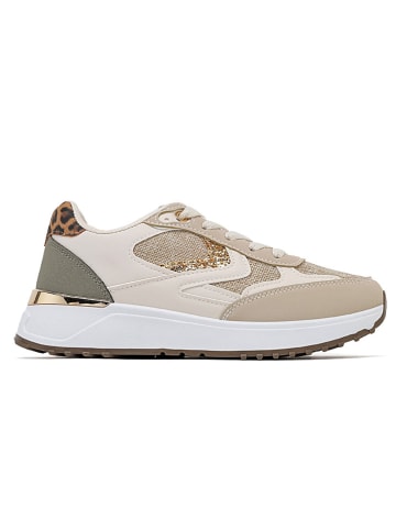 Sixth Sens Sneakers in Creme/ Beige/ Khaki