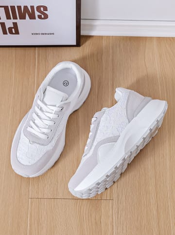 Sixth Sens Sneakers wit/lichtgrijs