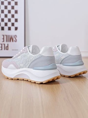 Sixth Sens Sneakers in Grau/ Hellblau