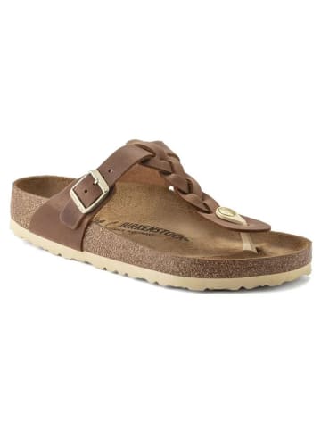 Birkenstock Leder-Zehentrenner "Gizeh" in Braun - Weite N