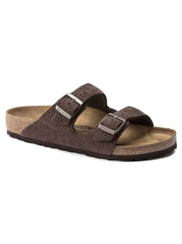 Birkenstock Leren slippers "Arizona" bruin - wijdte S