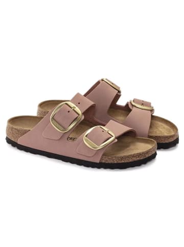 Birkenstock Skórzane klapki "Arizona" w kolorze jasnoróżowym