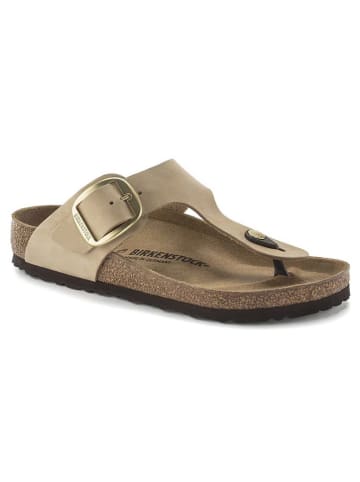 Birkenstock Leder-Zehentrenner "Gizeh" in Beige - Weite S