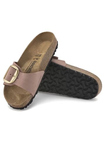 Birkenstock Leder-Pantoletten "Madrid" in Rosa - Weite S
