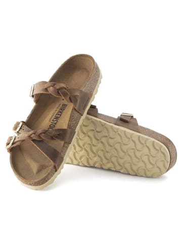 Birkenstock Leren slippers "Arizona" bruin - wijdte S