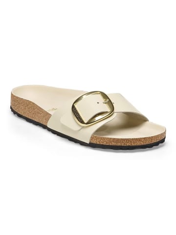 Birkenstock Leren slippers "Madrid" crème - wijdte S