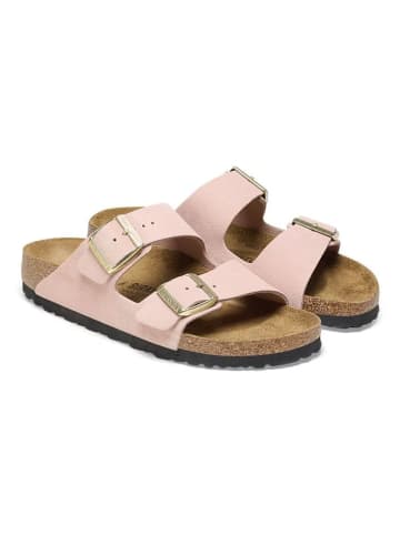 Birkenstock Leder-Pantoletten "Arizona" in Rosa - Weite S