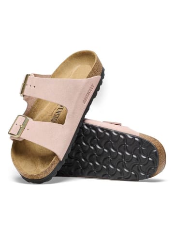 Birkenstock Leder-Pantoletten "Arizona" in Rosa - Weite S