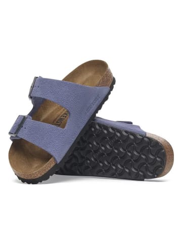 Birkenstock Leren slippers "Arizona" blauw - wijdte S